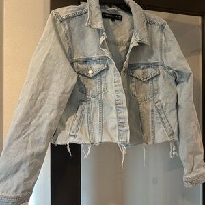 Veronica Beard Light Blue cut off  Jean Jacket. Worn once. Flawless. L / Large